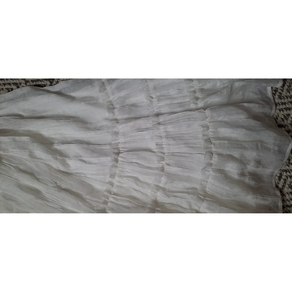 Lulus White Smocked Tiered Maxi Skirt Boho Flowy Textured Small